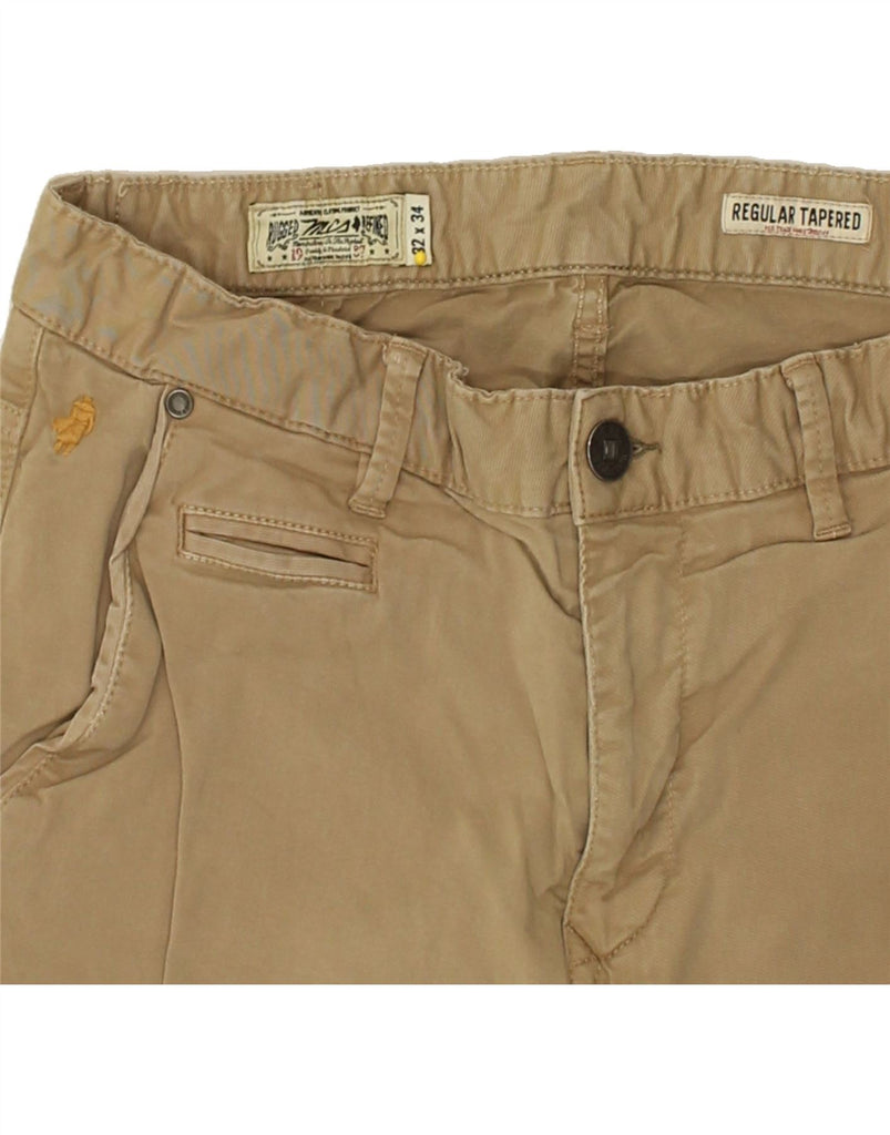 MARLBORO CLASSICS Mens Regular Tapered Casual Trousers W32 L34  Beige | Vintage Marlboro Classics | Thrift | Second-Hand Marlboro Classics | Used Clothing | Messina Hembry 