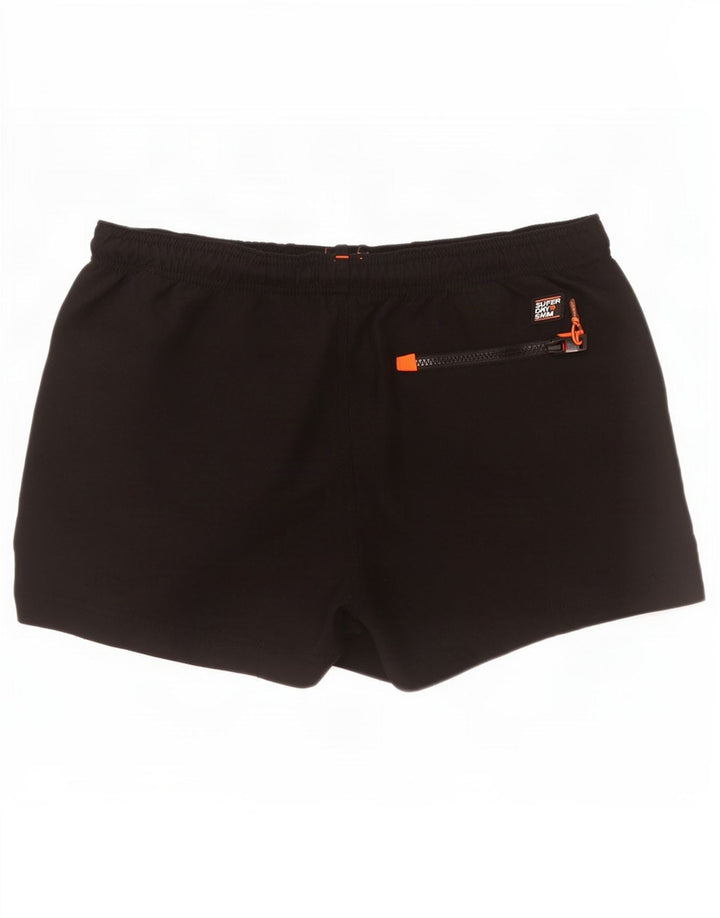 Superdry Mens Graphic Swimming Shorts Large Black Polyester