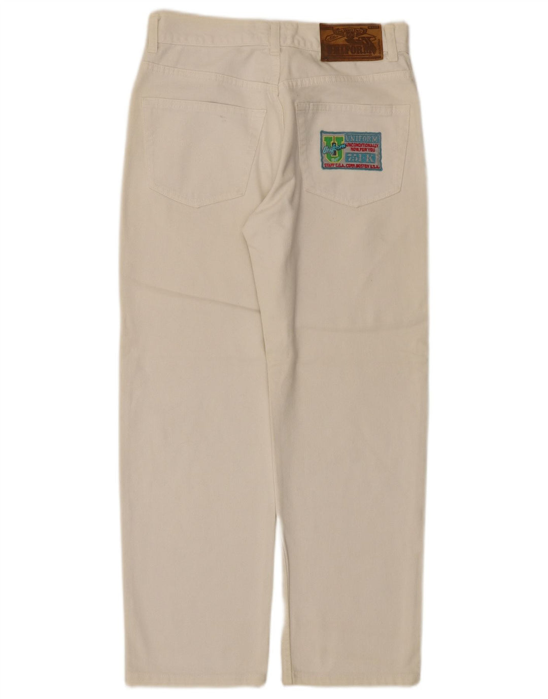 Uniform Womens Straight Jeans W28 L26 White