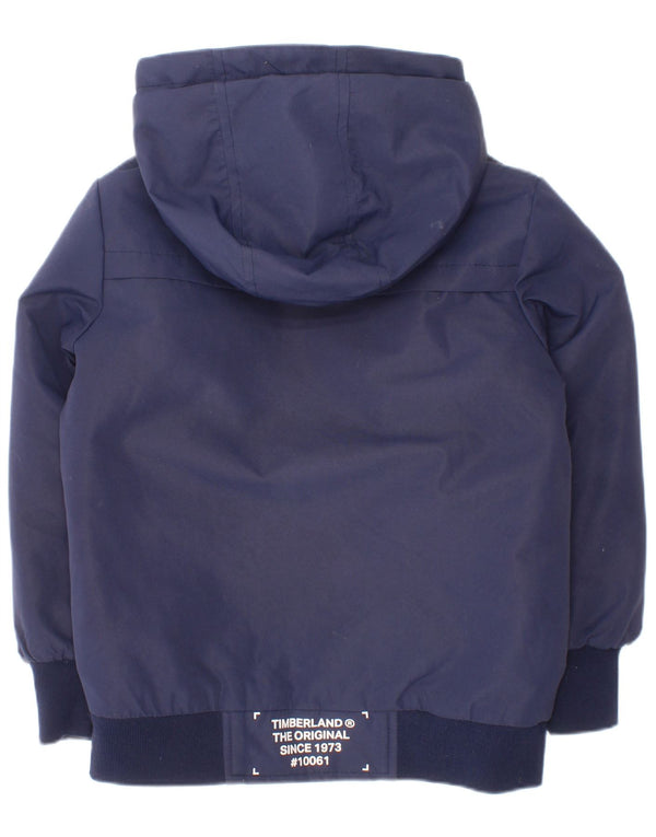Timberland Boys Hooded Padded Jacket 4-5 Years Navy Blue Polyester