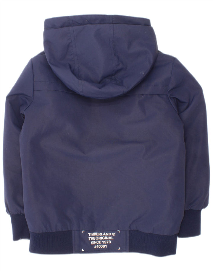 Timberland Boys Hooded Padded Jacket 4-5 Years Navy Blue Polyester