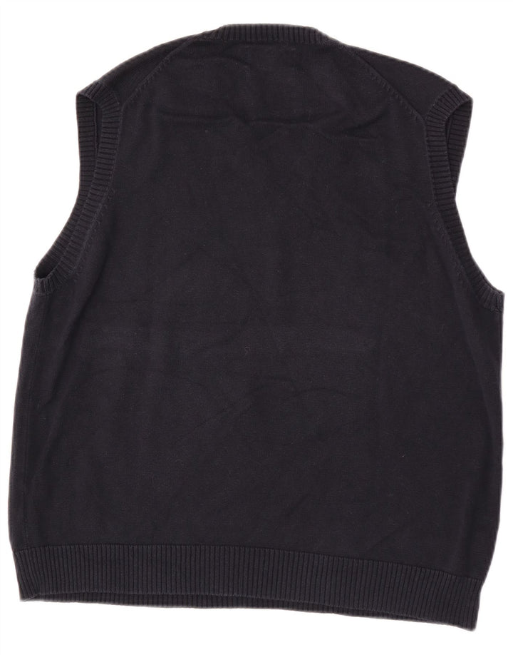 Marks & Spencer Mens Blue Harbour Vest Tank Top Large Navy Blue Cotton