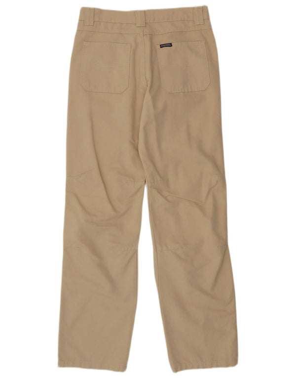 Tom Tompson Mens Straight Chino Trousers Medium W32 L33 Beige Cotton
