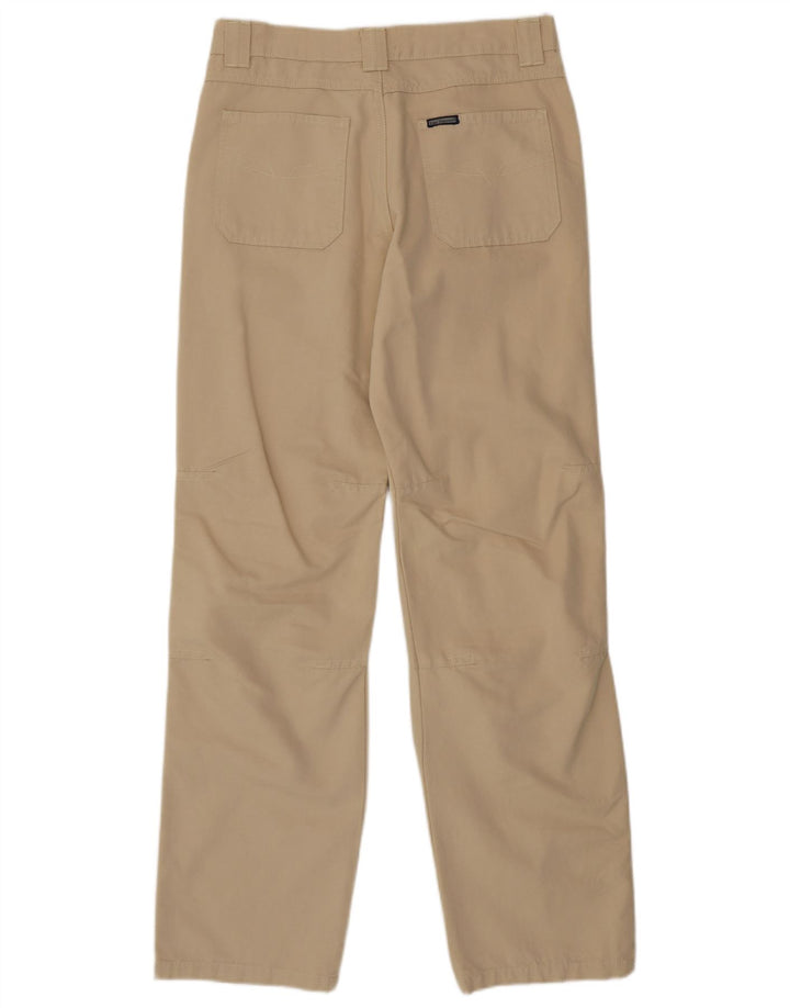 Tom Tompson Mens Straight Chino Trousers Medium W32 L33 Beige Cotton