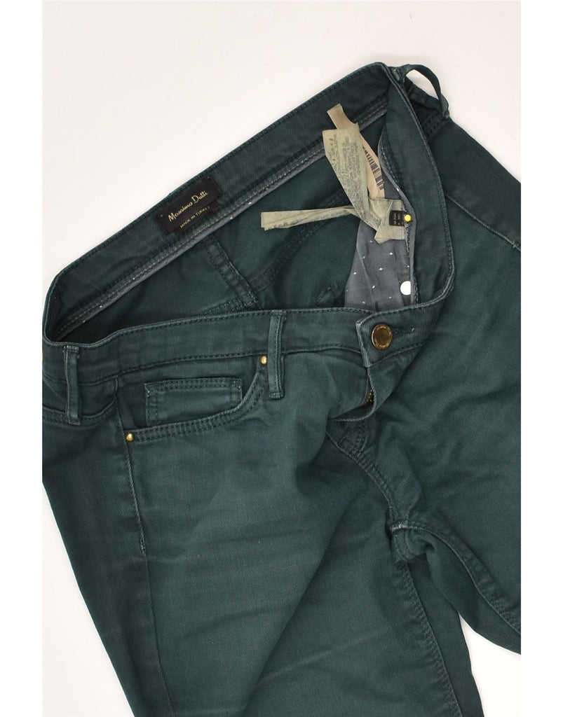 MASSIMO DUTTI Womens Skinny Jeans EU 38 Small w30 l29 Green Cotton | Vintage Massimo Dutti | Thrift | Second-Hand Massimo Dutti | Used Clothing | Messina Hembry 