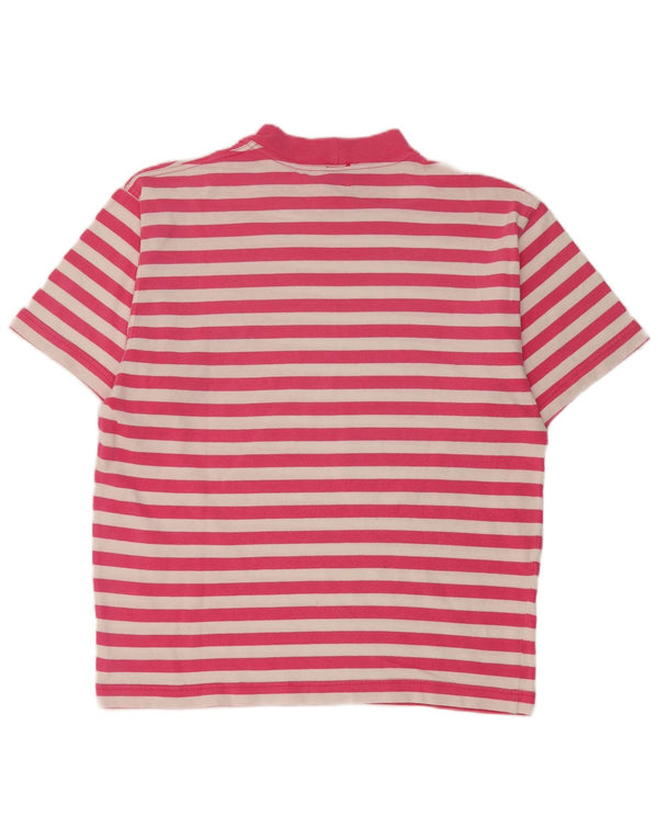 Enrico Coveri Mens T-Shirt Top UK 38 Medium Pink Striped Cotton