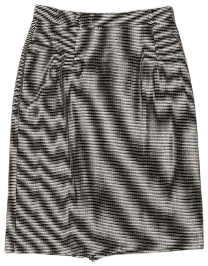 ST. BERNARD Womens Midi Straight Skirt UK 16 Large W30  Black Houndstooth