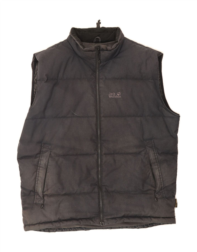 JACK WOLFSKIN Mens Padded Gilet UK 44/46 XL Navy Blue Polyester Vintage Jack Wolfskin and Second-Hand Jack Wolfskin from Messina Hembry 