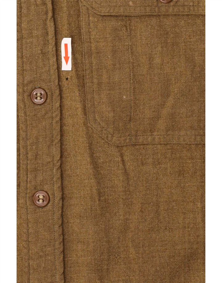 Vintage Mens Flannel Shirt Medium Green Classic