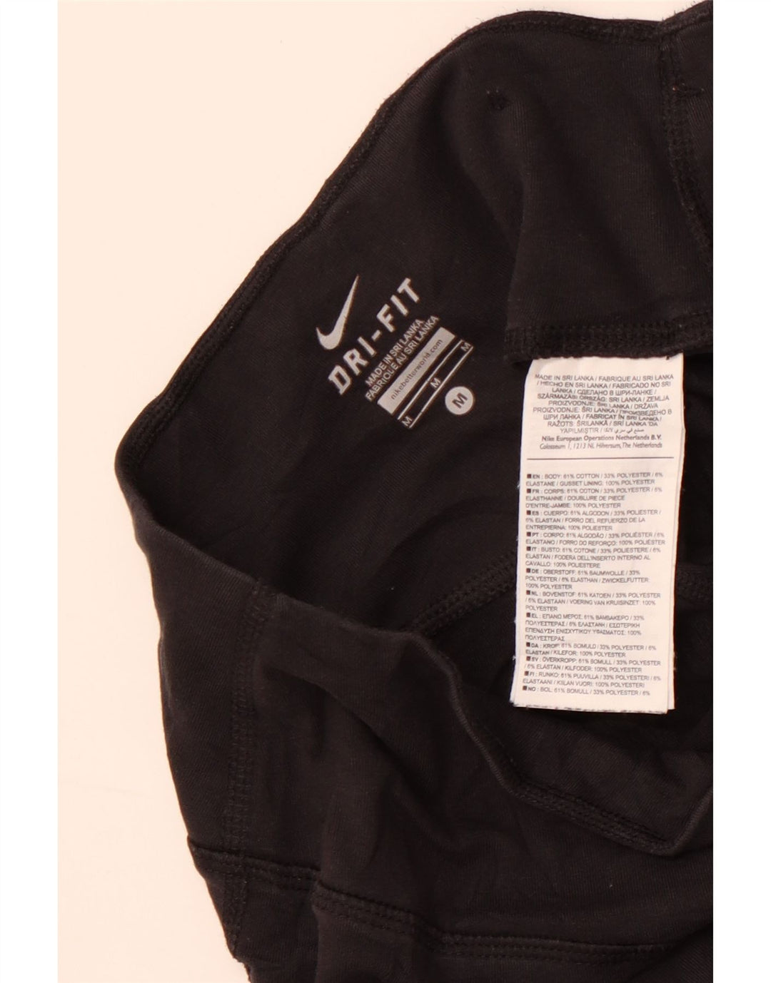 Nike Womens Dri Fit Tracksuit Trousers UK 14 Medium Black Cotton