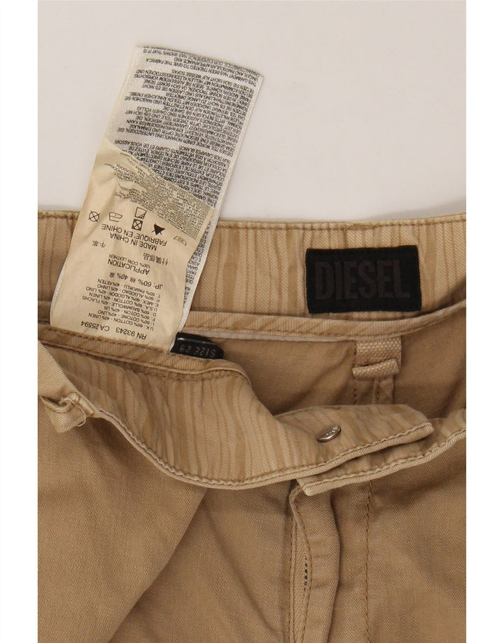 DIESEL Womens Slim Chino Trousers W29 L30 Beige Cotton