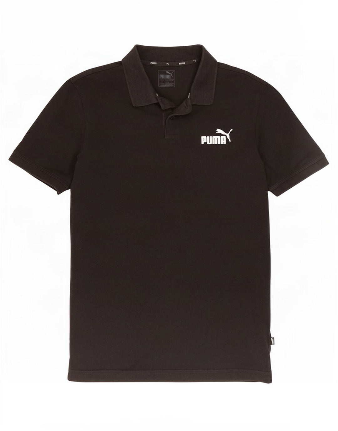 Puma Mens Polo Shirt Small Black Cotton