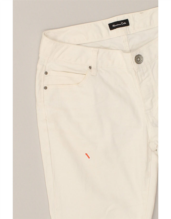 MASSIMO DUTTI Womens Slim Jeans W28 L32 White Cotton | Vintage Massimo Dutti | Thrift | Second-Hand Massimo Dutti | Used Clothing | Messina Hembry 