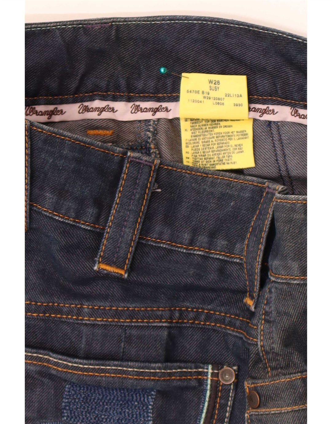 Wrangler Womens Susy Denim Skirt W28 Medium Navy Blue Cotton