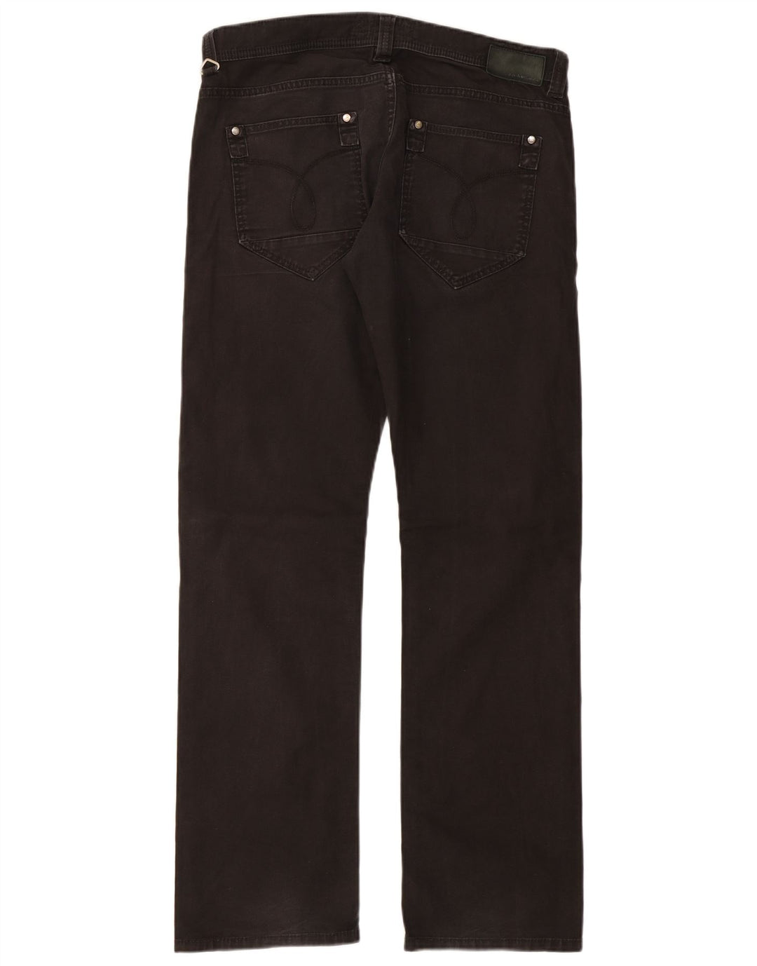 CALVIN KLEIN Mens Straight Jeans W34 L33 Black Cotton