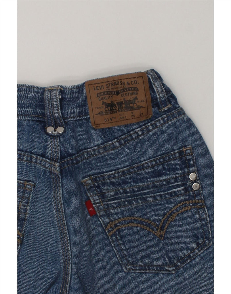 LEVI'S Girls 514 Denim Shorts 7-8 Years W24 Navy Blue Cotton | Vintage Levi's | Thrift | Second-Hand Levi's | Used Clothing | Messina Hembry 