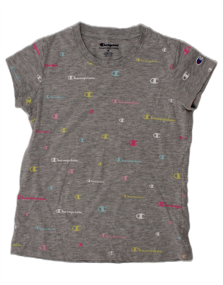 CHAMPION Girls Graphic T-Shirt Top 9-10 Years Medium Grey Vintage Champion and Second-Hand Champion from Messina Hembry 