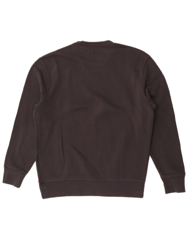 Levi's Womens Graphic Sweatshirt Jumper UK 14 Medium Black Cotton