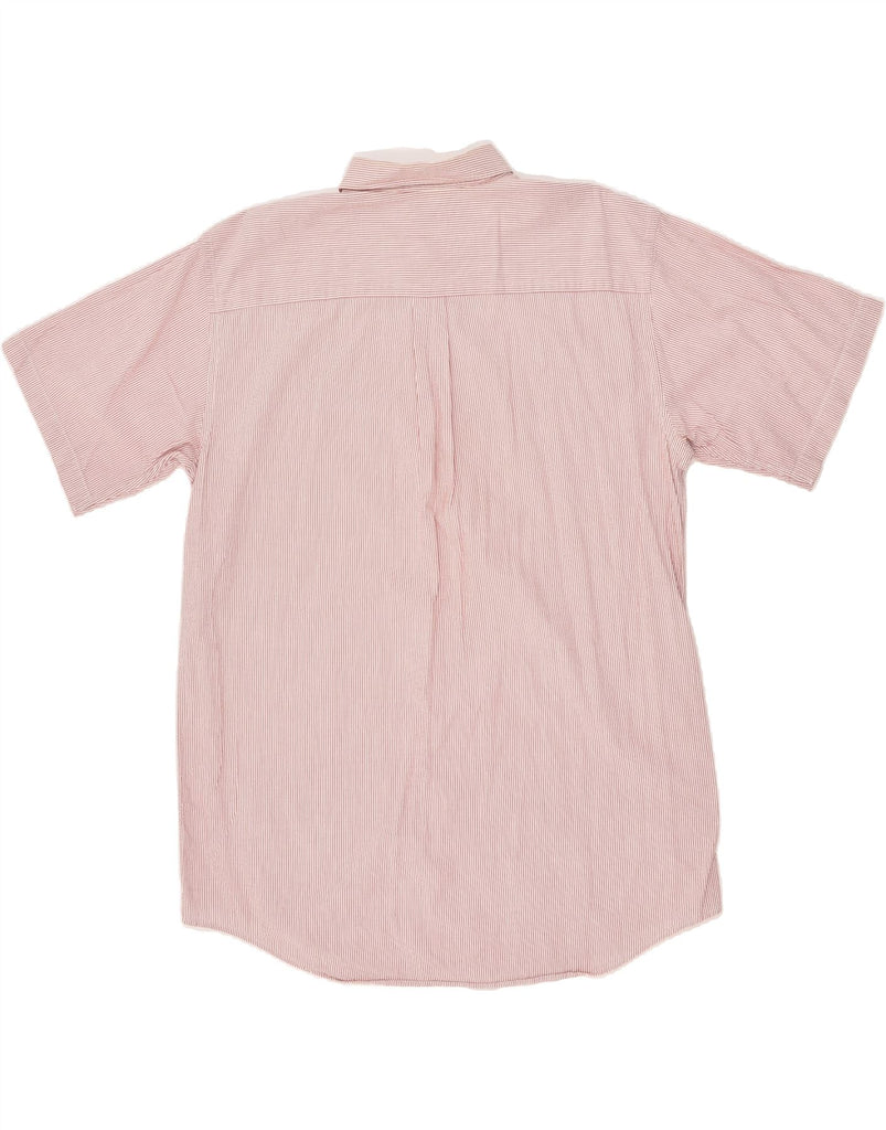 L.L.BEAN Mens Tall Short Sleeve Shirt Large Pink Pinstripe Cotton | Vintage L.L.Bean | Thrift | Second-Hand L.L.Bean | Used Clothing | Messina Hembry 