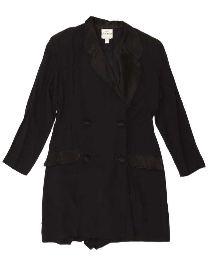 Joseph Ribkoff Womens Playsuit Blazer Jacket UK 18 XL Black Rayon
