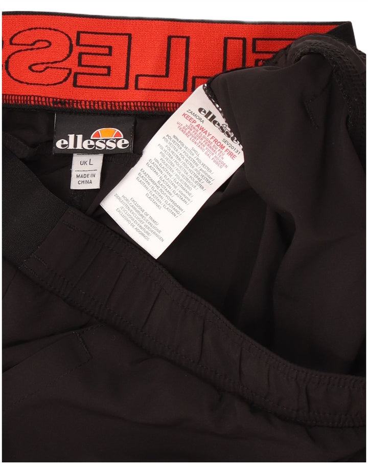 Ellesse Mens Graphic Sport Shorts Large Black Polyester