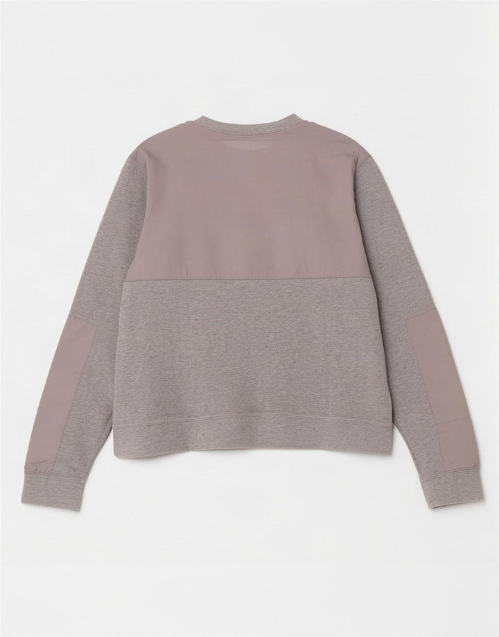 Nike Womens Sweatshirt Jumper UK 14 Large Grey Flecked