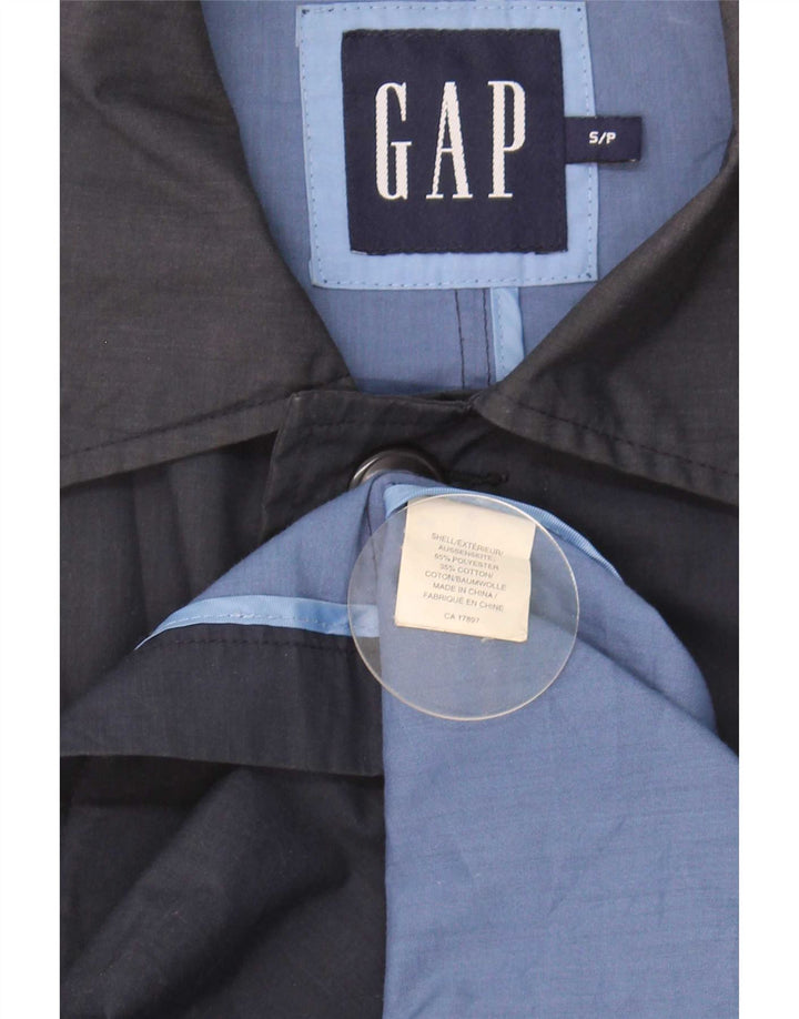 Gap Mens Overcoat UK 36 Small Navy Blue Polyester