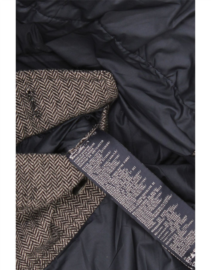 Tommy Hilfiger Mens Padded Jacket UK 44 2XL Grey Herringbone Wool