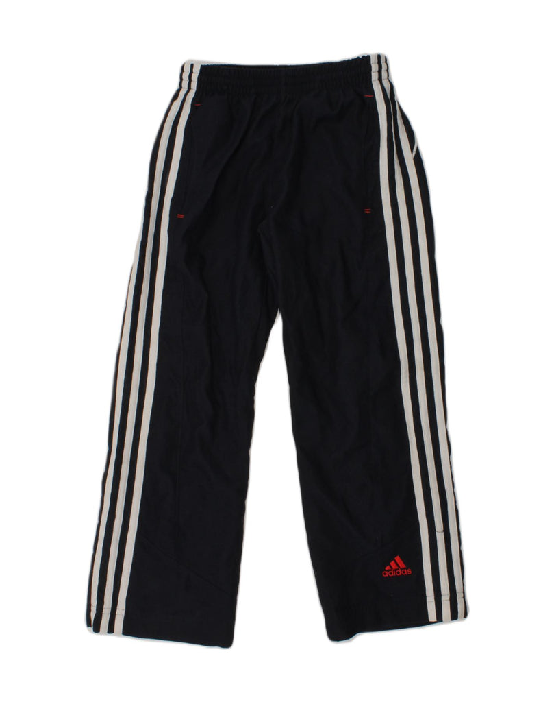 ADIDAS Boys Tracksuit Trousers 5-6 Years Navy Blue Polyester | Vintage Adidas | Thrift | Second-Hand Adidas | Used Clothing | Messina Hembry 