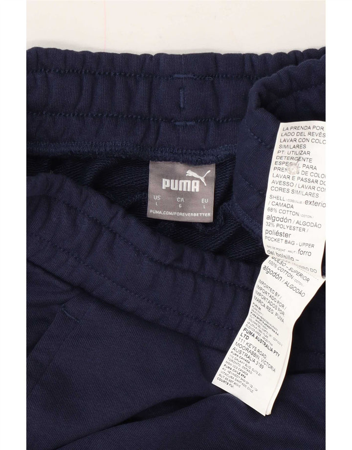 Puma Mens Sport Shorts Large Navy Blue Cotton