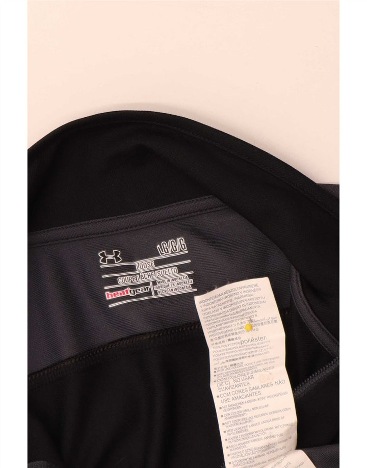 Under Armour Mens Heat Gear Tracksuit Top Jacket Large Black Colourblock