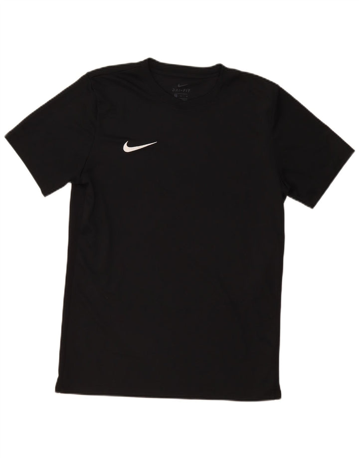NIKE Mens Dri Fit T-Shirt Top Medium Black Polyester