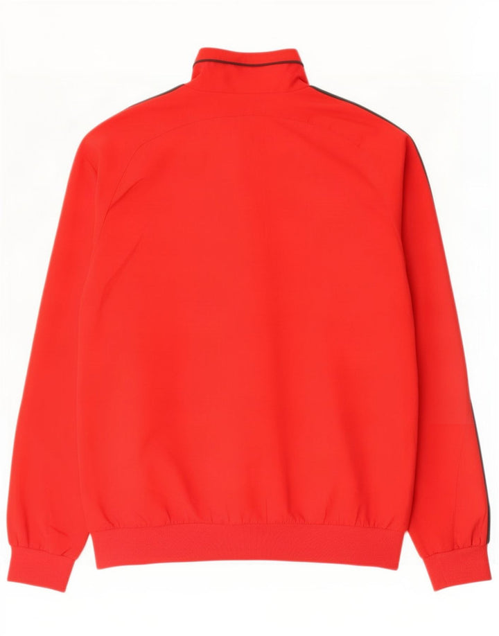 Adidas Mens Tracksuit Top Jacket Medium Red Colourblock Polyester
