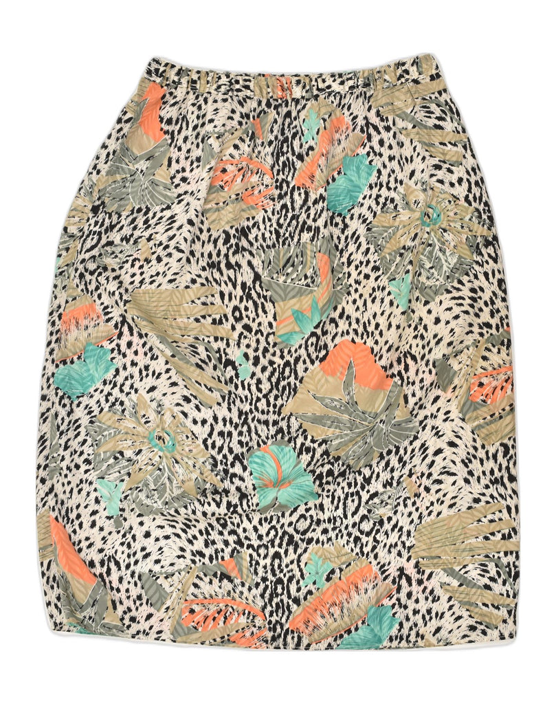 VINTAGE Womens Pencil Skirt W40 2XL Grey Floral | Vintage Vintage | Thrift | Second-Hand Vintage | Used Clothing | Messina Hembry 