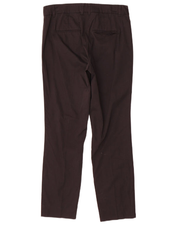 Marella Womens Slim Chino Trousers UK 10 Small W28 L26 Black Cotton