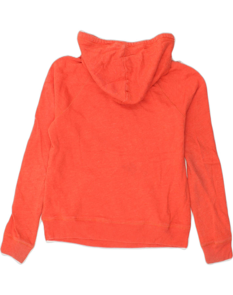 HOLLISTER Womens Graphic Hoodie Jumper UK 14 Medium Orange Cotton | Vintage Hollister | Thrift | Second-Hand Hollister | Used Clothing | Messina Hembry 