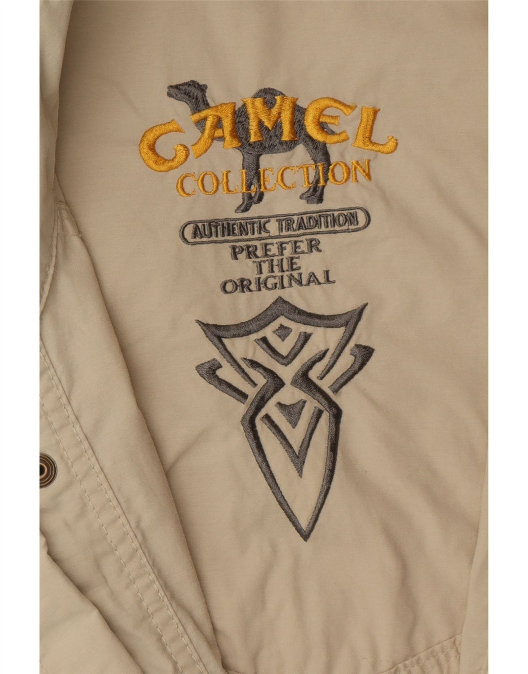 CAMEL Mens Hooded Bomber Jacket UK 40 Large Beige Vintage Camel and Second-Hand Camel from Messina Hembry 