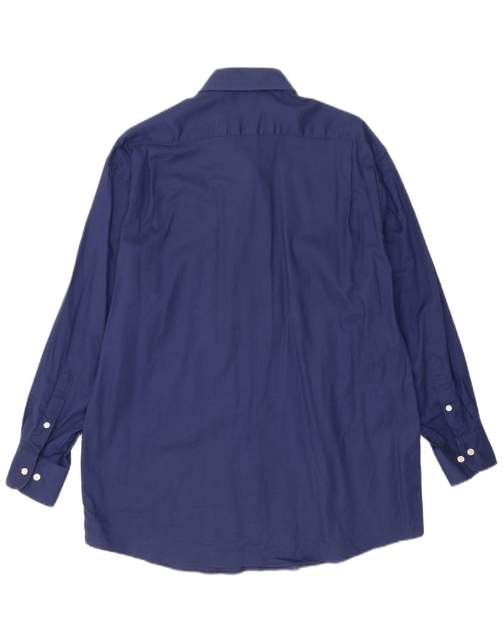Tommy Hilfiger Mens Regular Fit Shirt Size 16 1/2 Large Blue Cotton
