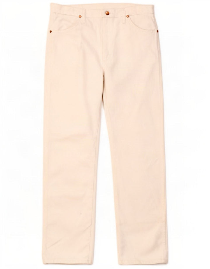 Wrangler Womens Straight Jeans W35 L30 White Cotton