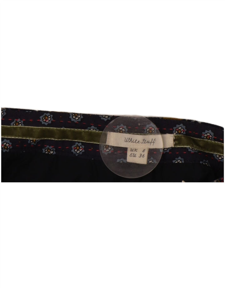 White Stuff Womens Mini Skirt UK 8 Small W27 Navy Blue Floral