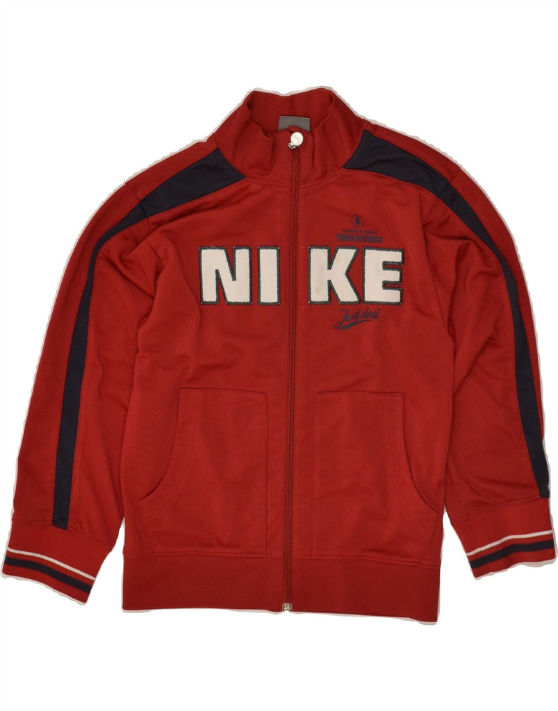 NIKE Girls Graphic Tracksuit Top Jacket 6-7 Years Large Red Striped | Vintage Nike | Thrift | Second-Hand Nike | Used Clothing | Messina Hembry 