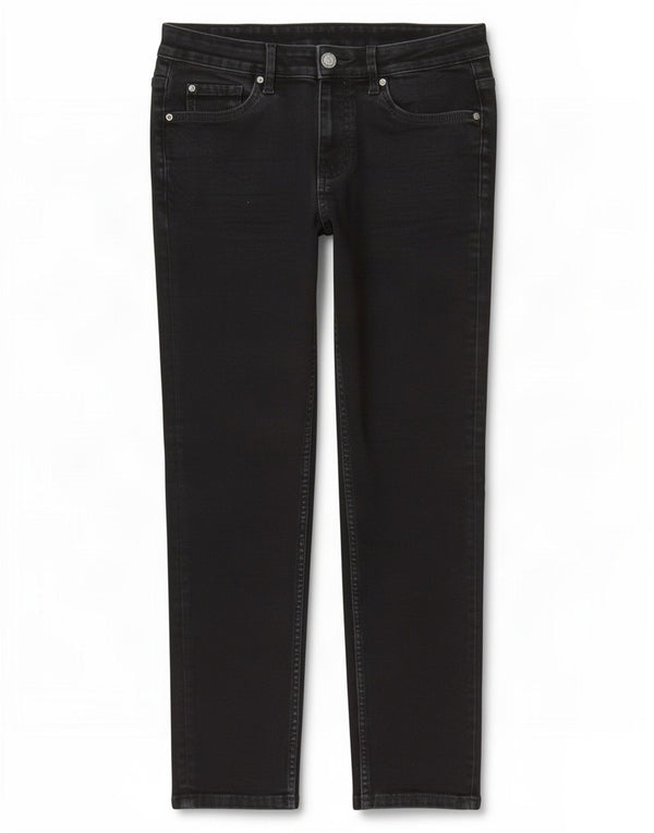 Marks & Spencer Womens Slim Jeans UK 12 Medium W30 L26 Black Cotton