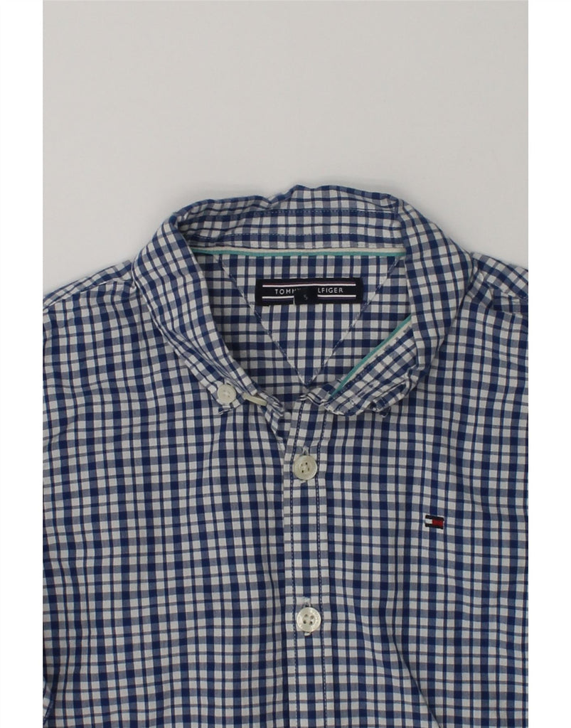 TOMMY HILFIGER Boys Shirt 4-5 Years Blue Check Cotton | Vintage Tommy Hilfiger | Thrift | Second-Hand Tommy Hilfiger | Used Clothing | Messina Hembry 