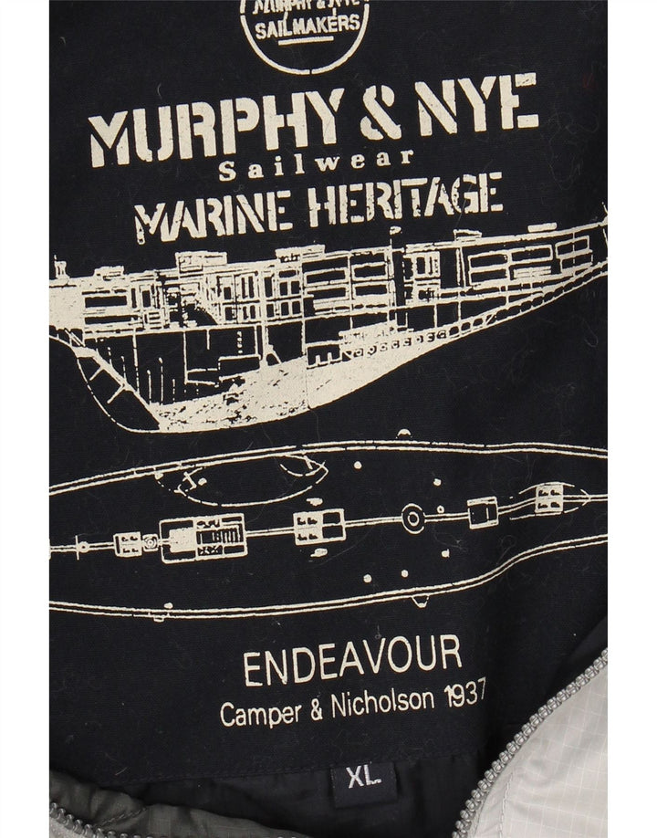 MURPHY & NYE Mens Loose Fit Padded Jacket UK 42 XL Grey Polyester