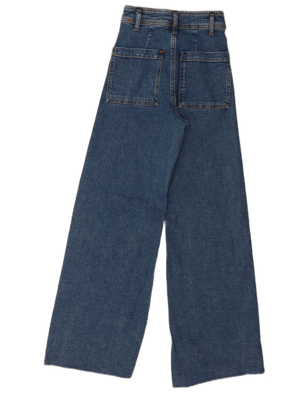 Zara Womens The Marine Straight High Waist Jeans EU 32 2XS W22 L29 Blue