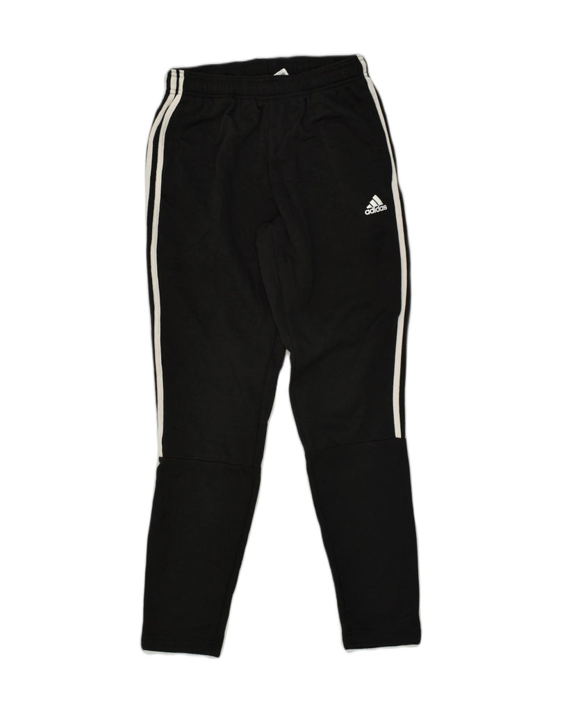 ADIDAS Womens Tracksuit Trousers UK 10 Small Black Polyester | Vintage Adidas | Thrift | Second-Hand Adidas | Used Clothing | Messina Hembry 