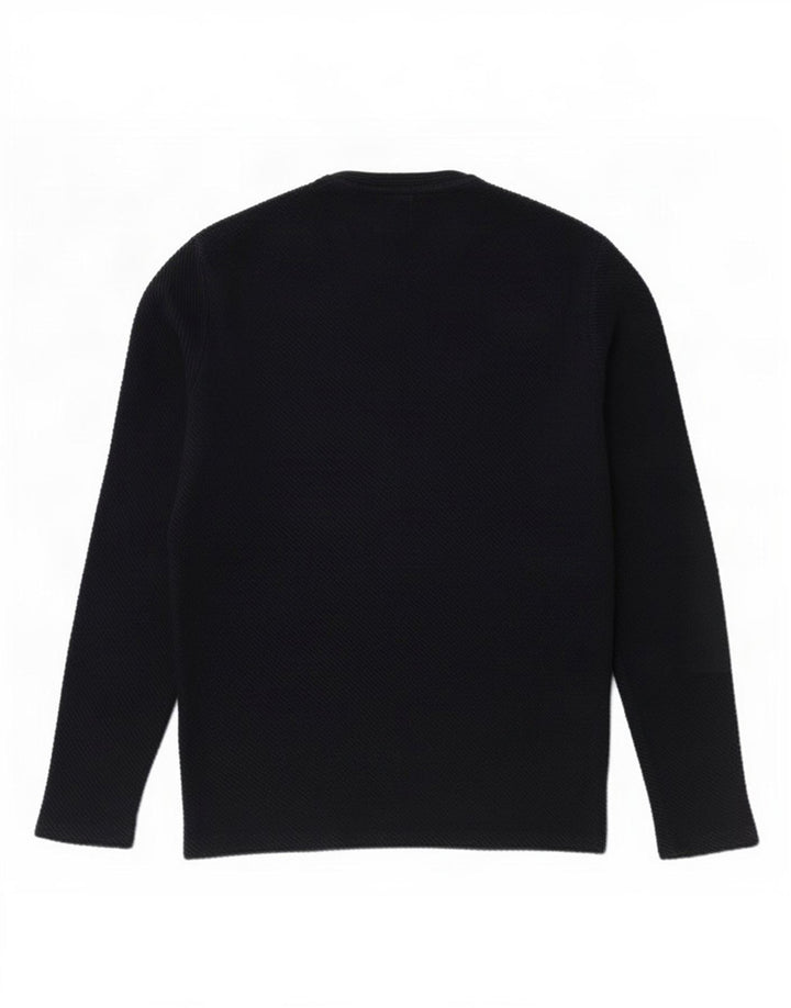 Zara Mens Top Long Sleeve Medium Navy Blue