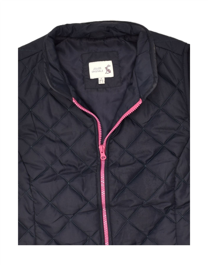 JOULES Womens Quilted Gilet UK 12 Medium Navy Blue Polyester | Vintage Joules | Thrift | Second-Hand Joules | Used Clothing | Messina Hembry 