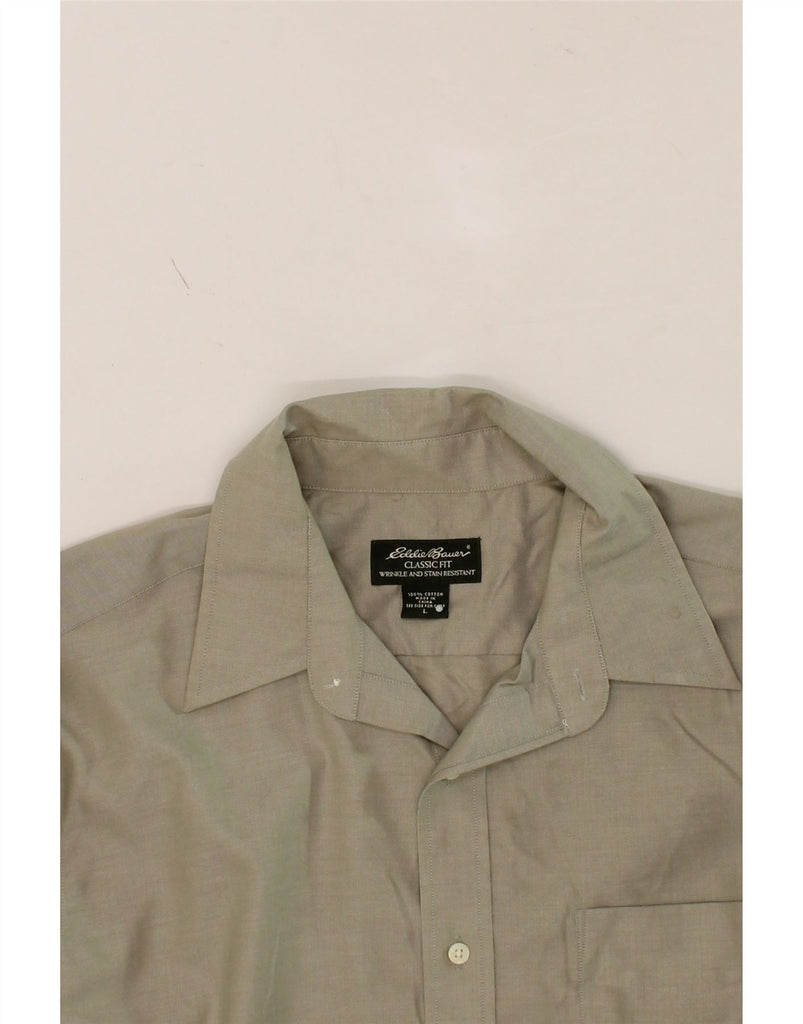 EDDIE BAUER Mens Classic Fit Shirt Large Grey Cotton Vintage Eddie Bauer and Second-Hand Eddie Bauer from Messina Hembry 