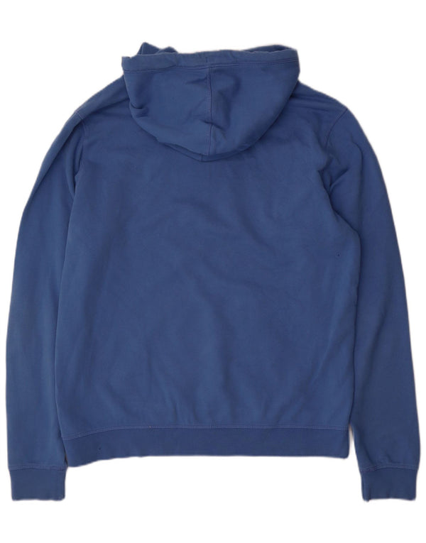 Fat Face Mens Hoodie Jumper Large Blue Colourblock Cotton